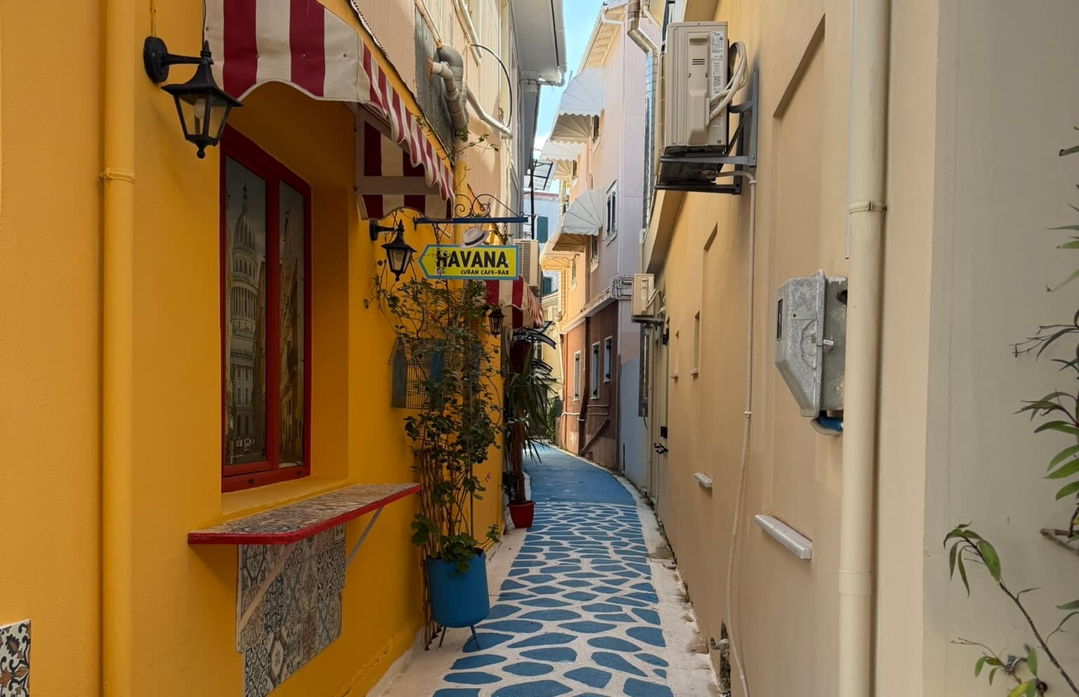 Lefkada town overlooking the water, Western Greece