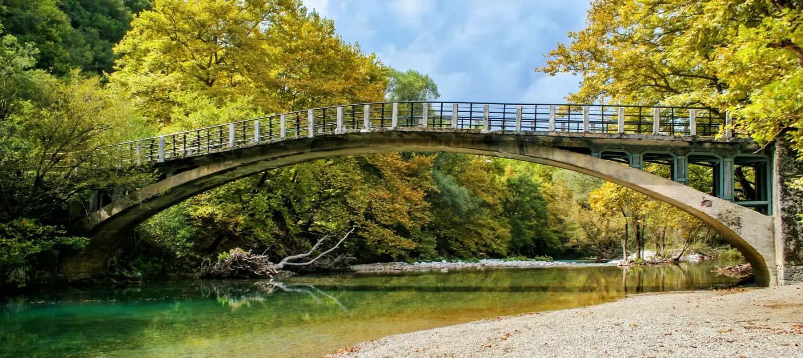 Mountain river landscape in the Epirus region of Greece